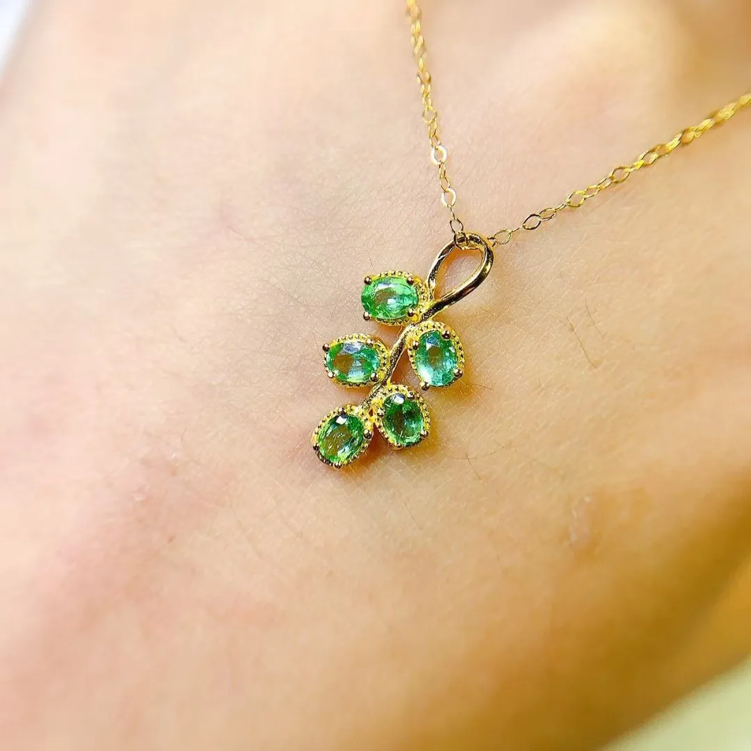Opulent Genuine Emerald S925 S - Ethnic Fashion Design 评论和价格
