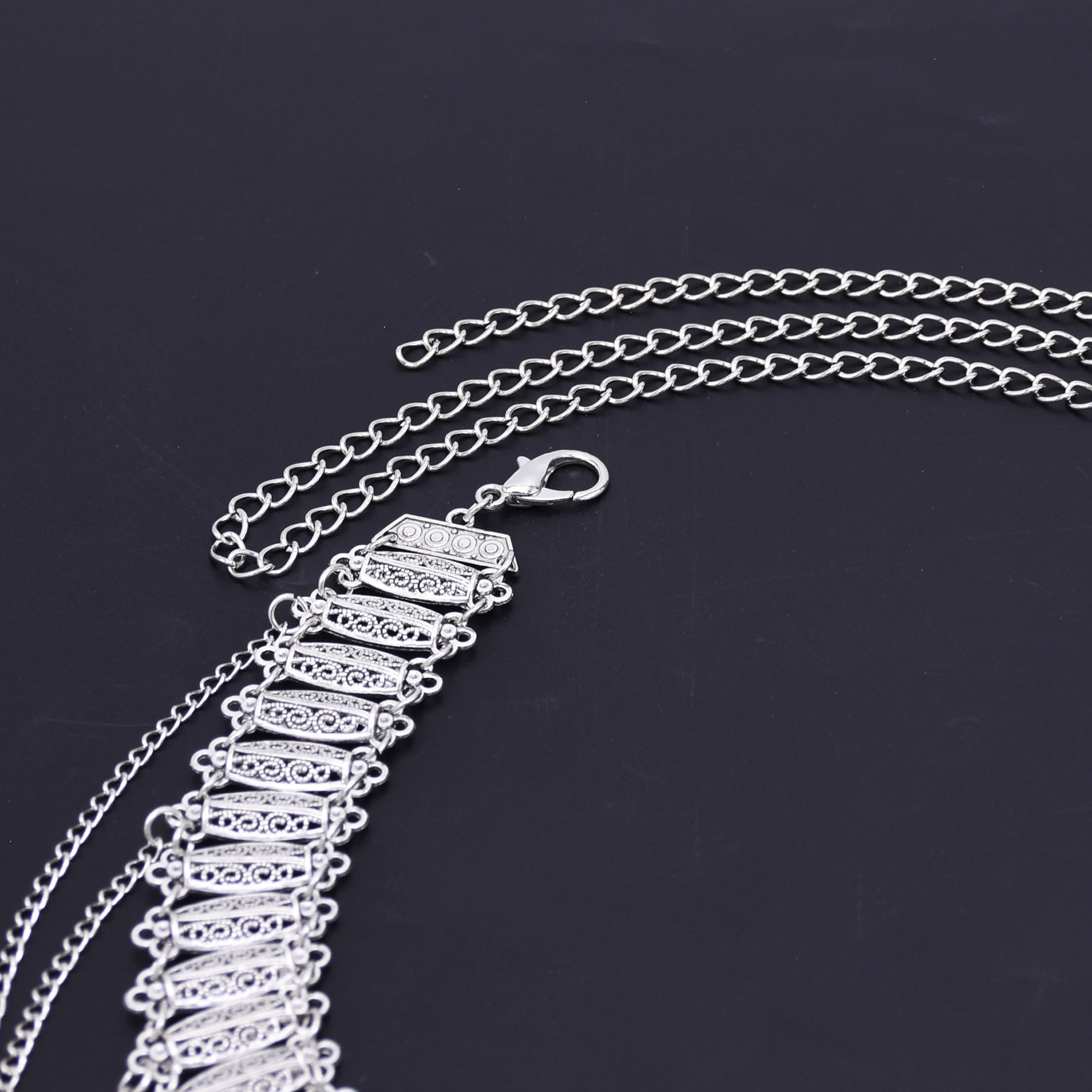 Niche Retro Design Silver Carv - Ethnic Fashion Co In 评论和价格