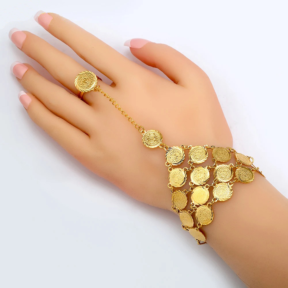 Bohemian Gold Coin Hand Chain  - Ethnic Fashion Co In 评论和价格